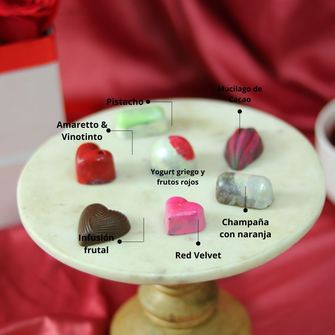 Caja rosas & chocolates